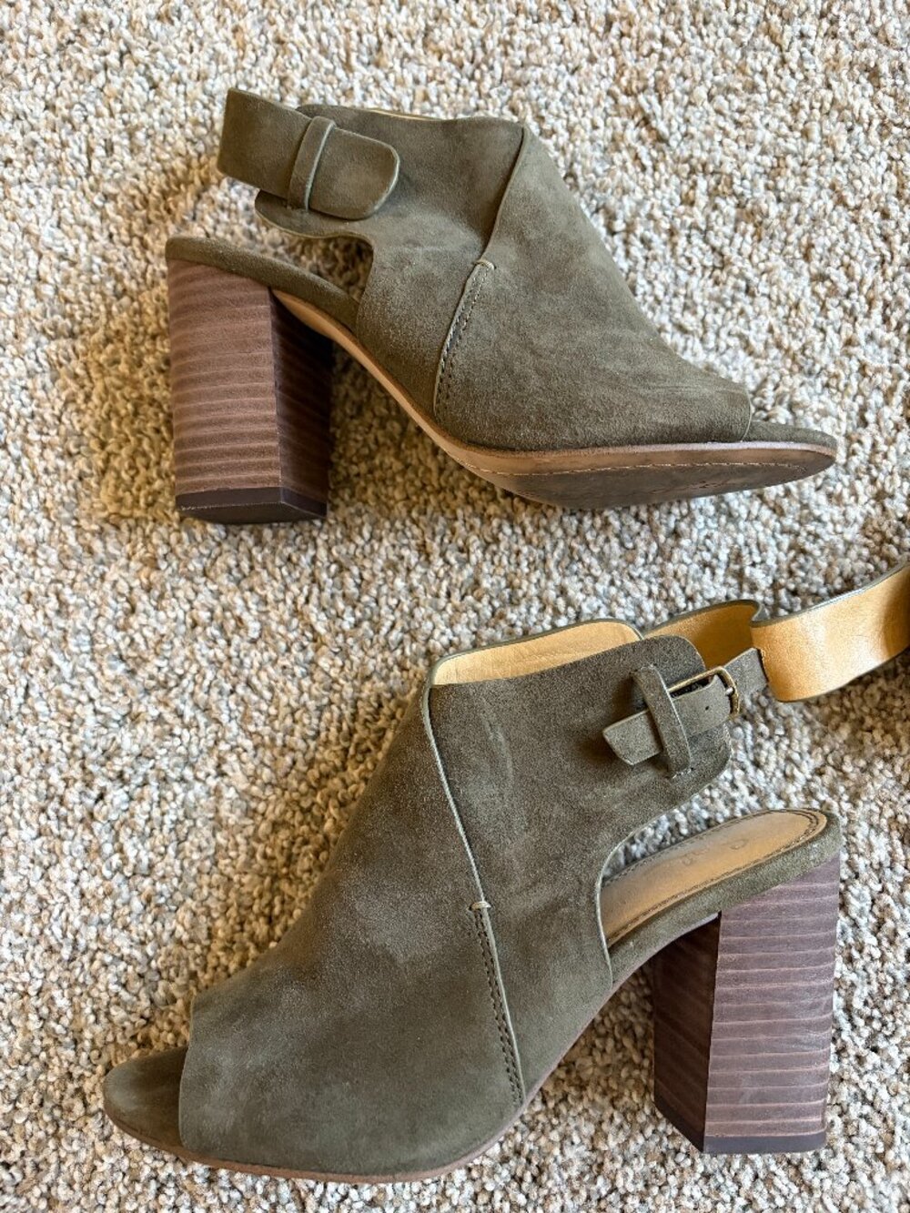 Women's Olive Green Ankle Heel